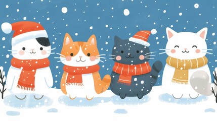 santa claus and cat