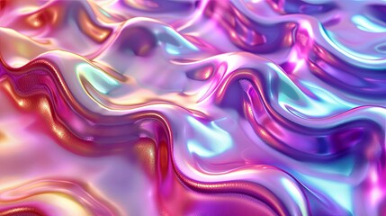 Fototapeta premium Abstract Wavy Pattern with Iridescent Colors