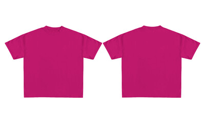 Two pink shirts  front and back views. Ideal for fashion bloggers, clothing websites, and social...