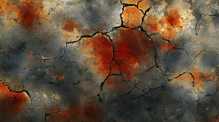 Cracked Rusty Surface Texture Background