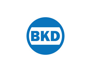 BKD logo design vector template. BKD