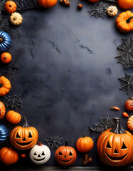halloween background with pumpkin