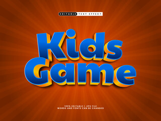 kids game editable text effect in game and kids text style