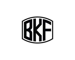 BKF logo design vector template. BKF