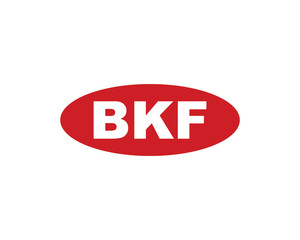 BKF logo design vector template. BKF