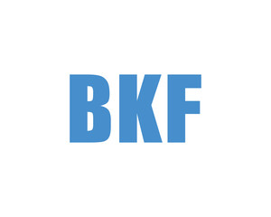 BKF logo design vector template. BKF