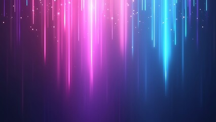 a black background with light pink, purple, blue and green lights Generative AI