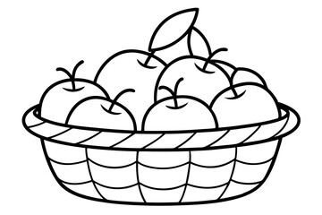 Basket of Apples on Transparent Background - Ideal for Graphic Design Projects