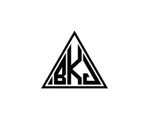 BKJ logo design vector template. BKJ