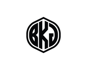 BKJ logo design vector template. BKJ
