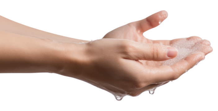 PNG Hand washing finger white background barefoot.