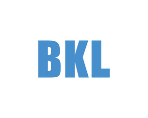 BKL logo design vector template. BKL