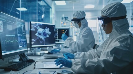 Scientists Working in a Modern Laboratory