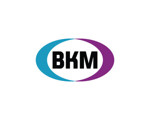 BKM logo design vector template. BKM