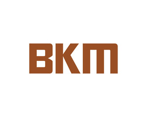 BKM logo design vector template. BKM