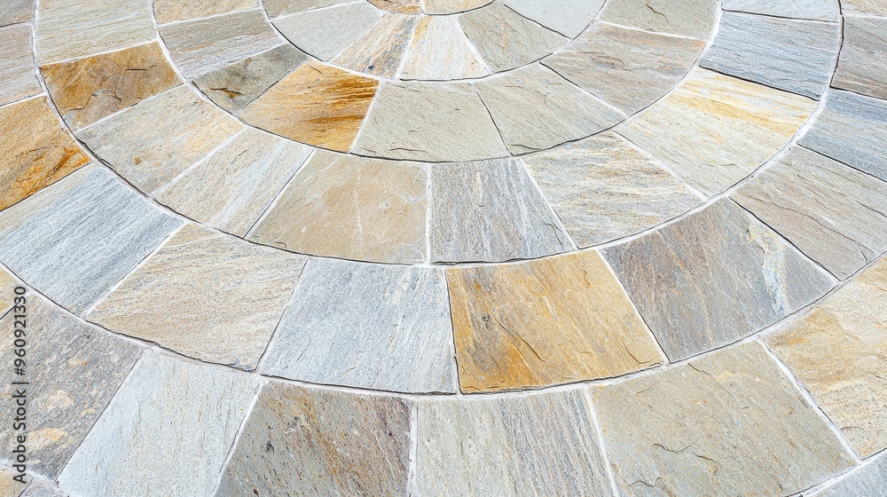 Sticker stone pavement pattern circular texture