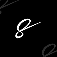 82 number eighty two minimal logo design, sign template