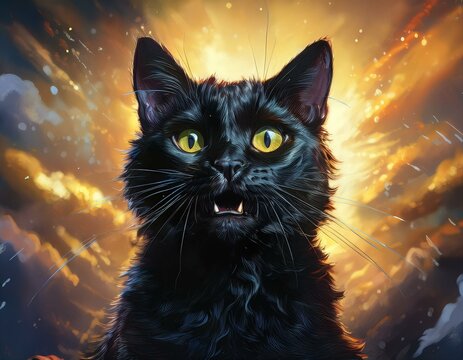 cat in an expolsion