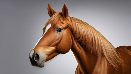 Fototapeta premium 사실적인 말 사진 이미지 
