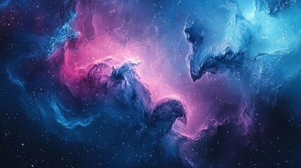 A breathtaking image of a nebula filled with stunning colors of the galaxy,