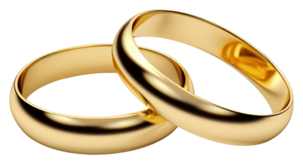 PNG Wedding rings gold jewelry white background.