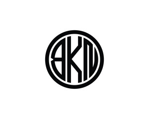 BKN logo design vector template. BKN