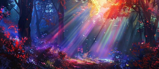 Obraz premium Colorful Scenes And Backgrounds With Light And Shadow