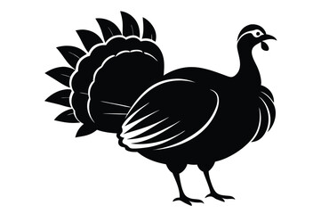turkey vector illustration silhouette vector illustration black and white 