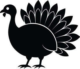 turkey vector illustration silhouette vector illustration black and white 