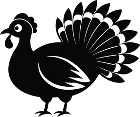 turkey vector illustration silhouette vector illustration black and white 