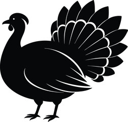 turkey vector illustration silhouette vector illustration black and white 