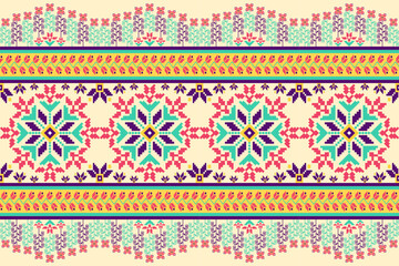 Pixel Art Textile Patterns Seamless Fabric Backgrounds.Abstract