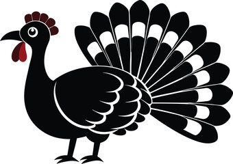 turkey vector illustration silhouette vector illustration black and white 