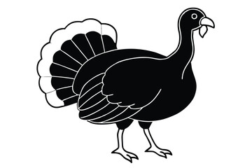 turkey vector illustration silhouette vector illustration black and white 