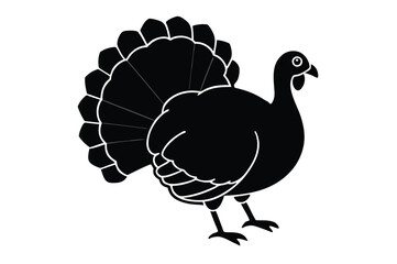 turkey vector illustration silhouette vector illustration black and white 