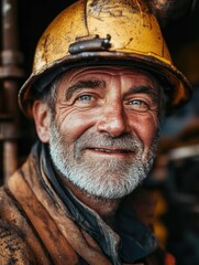 Fototapeta premium Determined Worker in Overalls