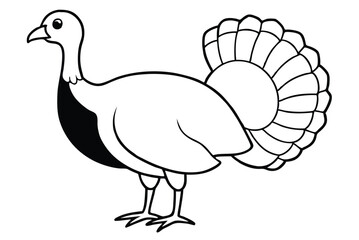 turkey vector illustration silhouette vector illustration black and white 