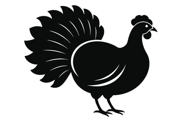 turkey vector illustration silhouette vector illustration black and white 