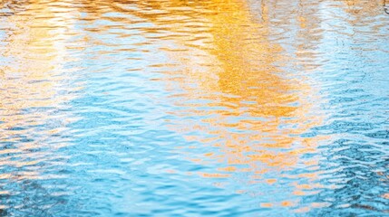 Abstract Water Texture with Golden Reflections