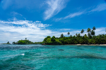 Tropical Island Paradise with Crystal Clear Water, Lush Greenery, and Serene Beaches - Stunning Caribbean Landscape for Eco-Tourism, Adventure, and Unspoiled Nature Travel Destinations