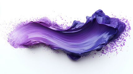 purple ink brush stroke, purple brush isolated on white background