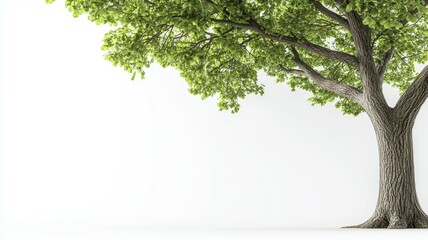 A tree with green leaves is the main focus of the image