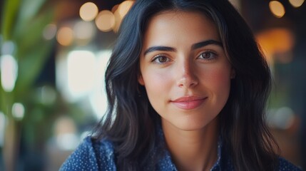 Obraz premium Woman in a Modern Restaurant