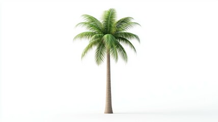 Obraz premium A tall palm tree stands alone on a white background