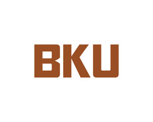 BKU logo design vector template. BKU