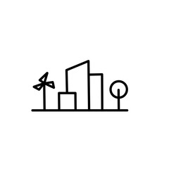 green city building icon