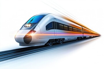 Fototapeta premium High-Speed Train in Motion.