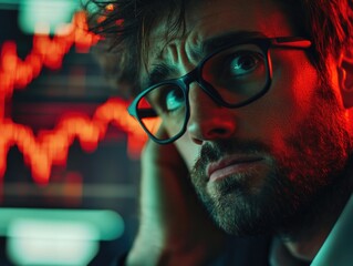 Busy Executive in Intense Trading Environment