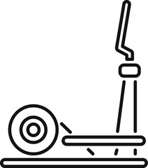 Elliptical trainer icon outline representing a stationary exercise machine used for a cardiovascular workout