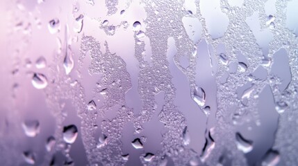 Abstract Water Droplets on Glass.